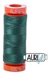 Aurifil Mako 50wt Cotton 200 m 220 yd. spool - 4129 Turf Green